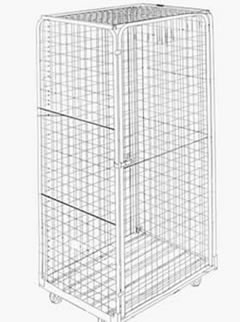 Wire Mesh Containers with Rolls